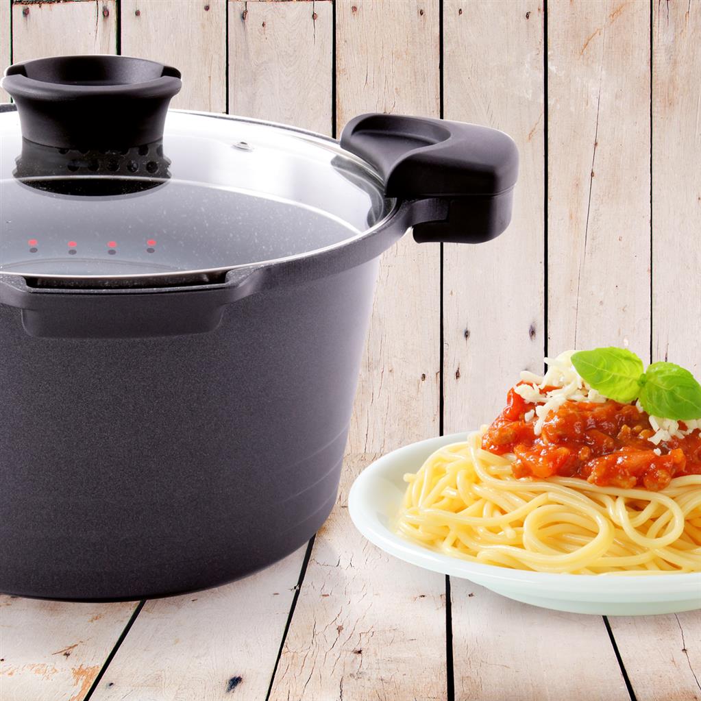 ORION hrnec PASTA GRANDE 5,5 l skleněná poklice s cedníkem