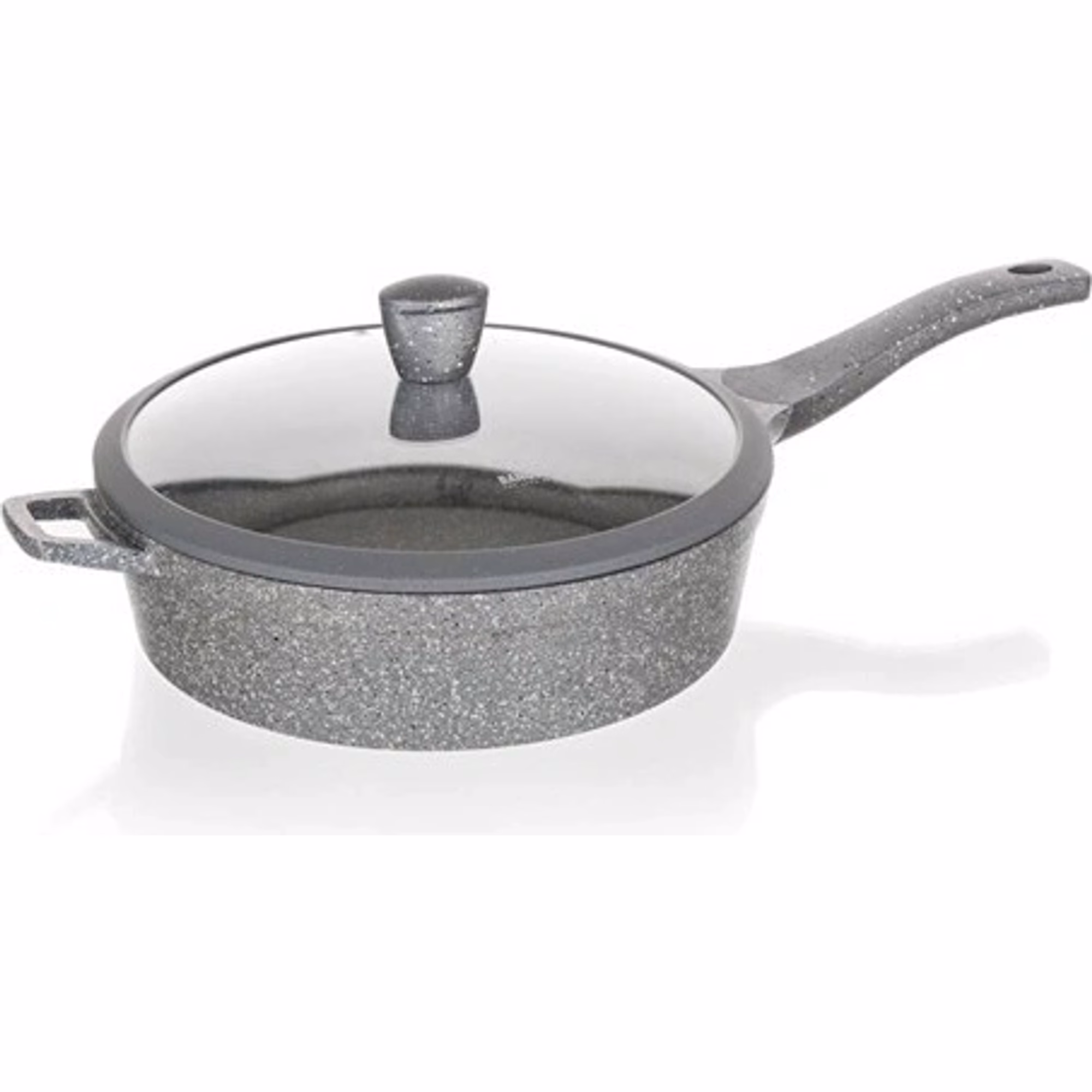 BANQUET Pánev hluboká s nepřílnavým povrchem a stříkaným dnem GRANITE 28 cm, poklice