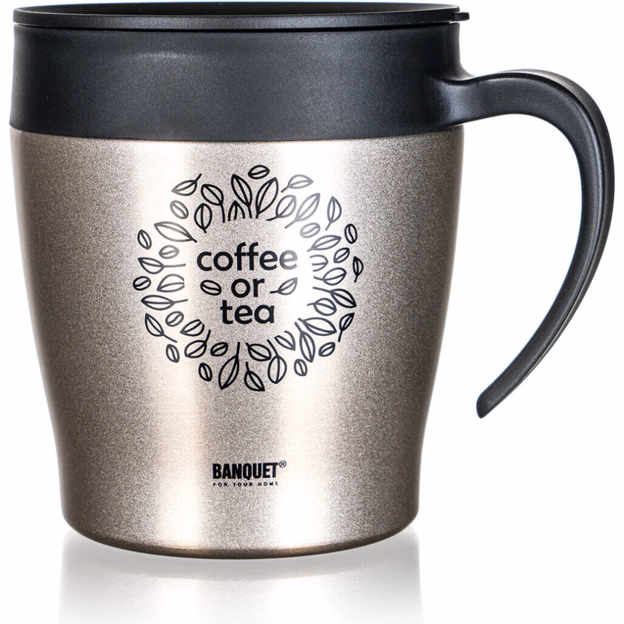 BANQUET Termohrnek cestovní TAZZA 330 ml, béžový