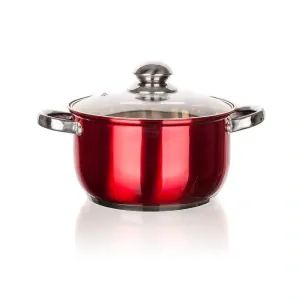 BANQUET Hrnec nerezový MAESTRO Red 20 cm, 3,2 l, s poklicí