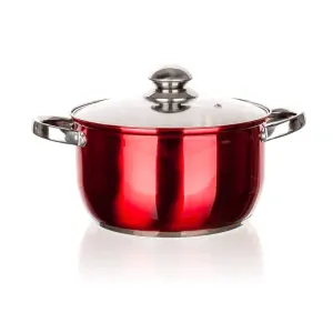 BANQUET Hrnec nerezový MAESTRO Red 24 cm, 5,7 l, s poklicí