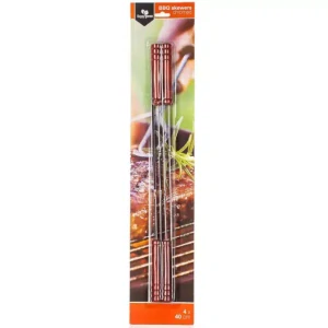 HAPPY GREEN Jehly grilovací chromované BBQ 40 cm, 4 ks