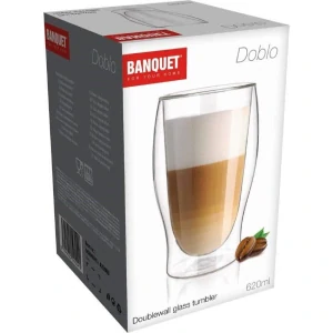 BANQUET Sklenice dvoustěnná DOBLO 620 ml, široká