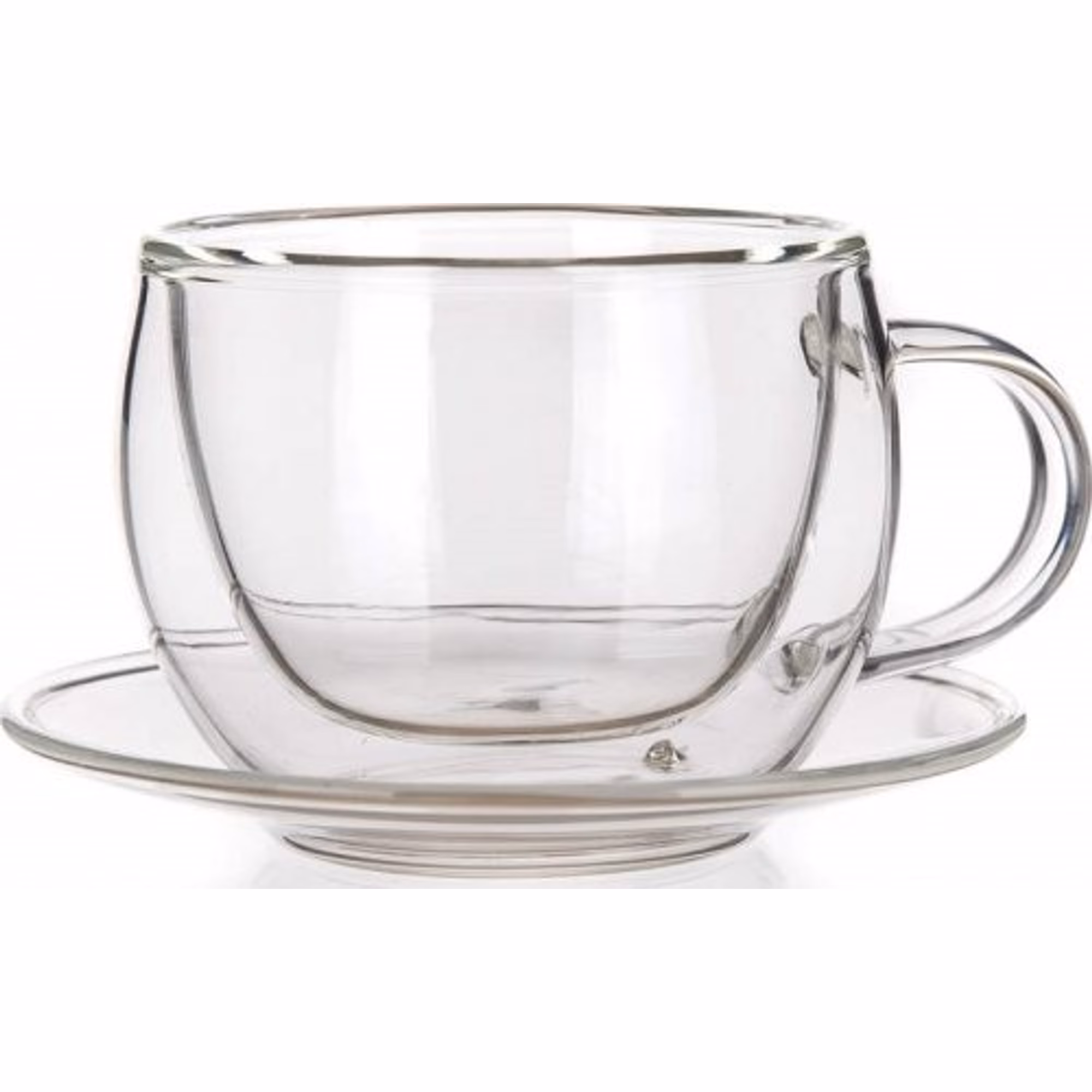 BANQUET Šálek dvoustěnný s podšállekm DOBLO 80 ml, široký
