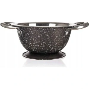 BANQUET Cedník nerezový mělký GRANITE Brown 16 x 7,7 cm