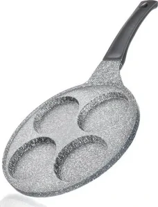 BANQUET Pánev na 4 lívance s nepřilnavým povrchem GRANITE Grey 26 cm