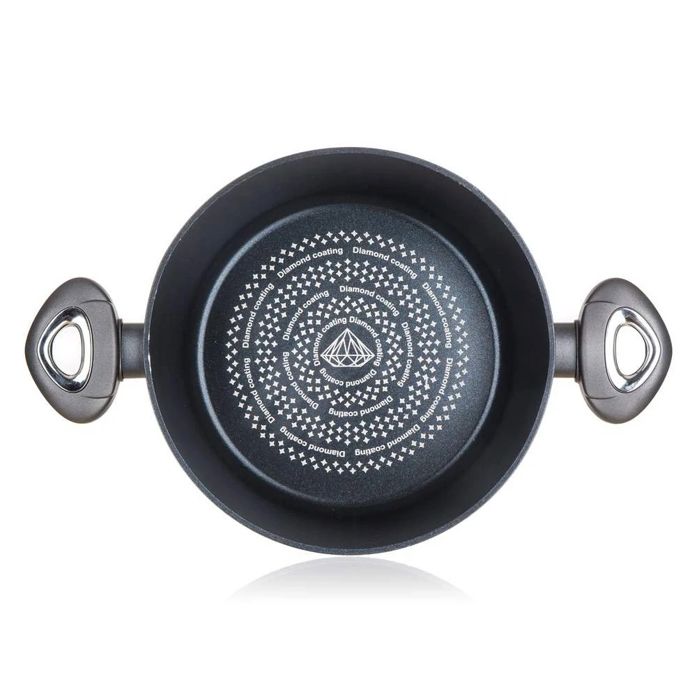 BANQUET Sada nádobí s nepřilnavým povrchem DIAMOND Matte Grey, 11 ks