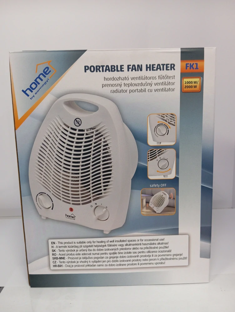 HOME FK 1 teplovzdušný ventilátor 2000 W, bílý