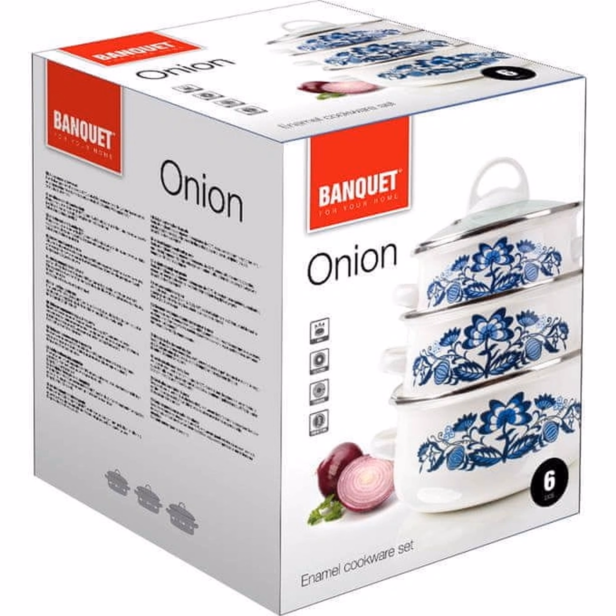 BANQUET Sada smaltovaného nádobí ONION, 6 ks
