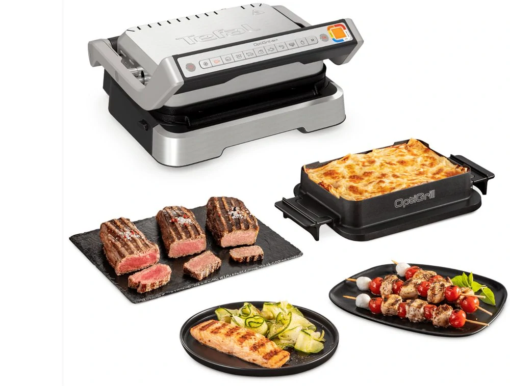  Elektrický gril Tefal OptiGrill 4v1 Inox GC774D30, 2100 W