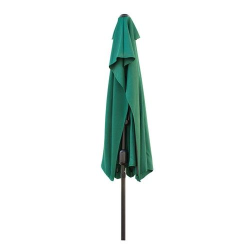 HAPPY GREEN Slunečník půlkruhový 270 x 135 cm, tmavě zelený