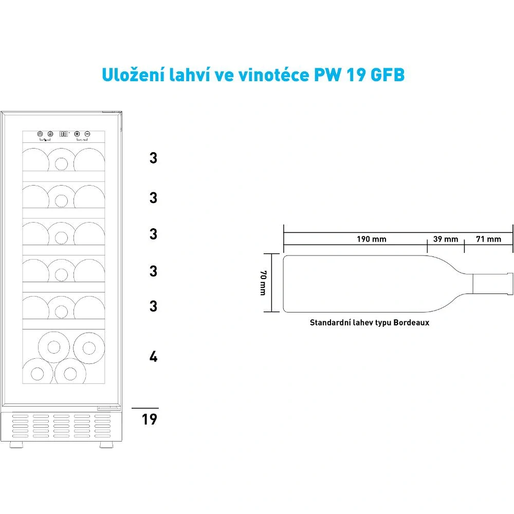 Vinotéka vestavná PHILCO PW 19 GFB