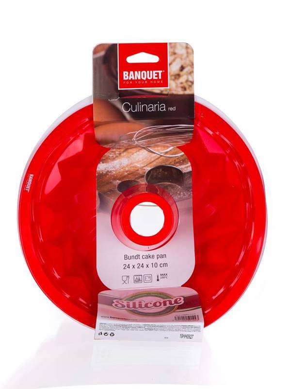 BANQUET Forma na bábovku silikonová CULINARIA Red 24 x 24 x 10 cm
