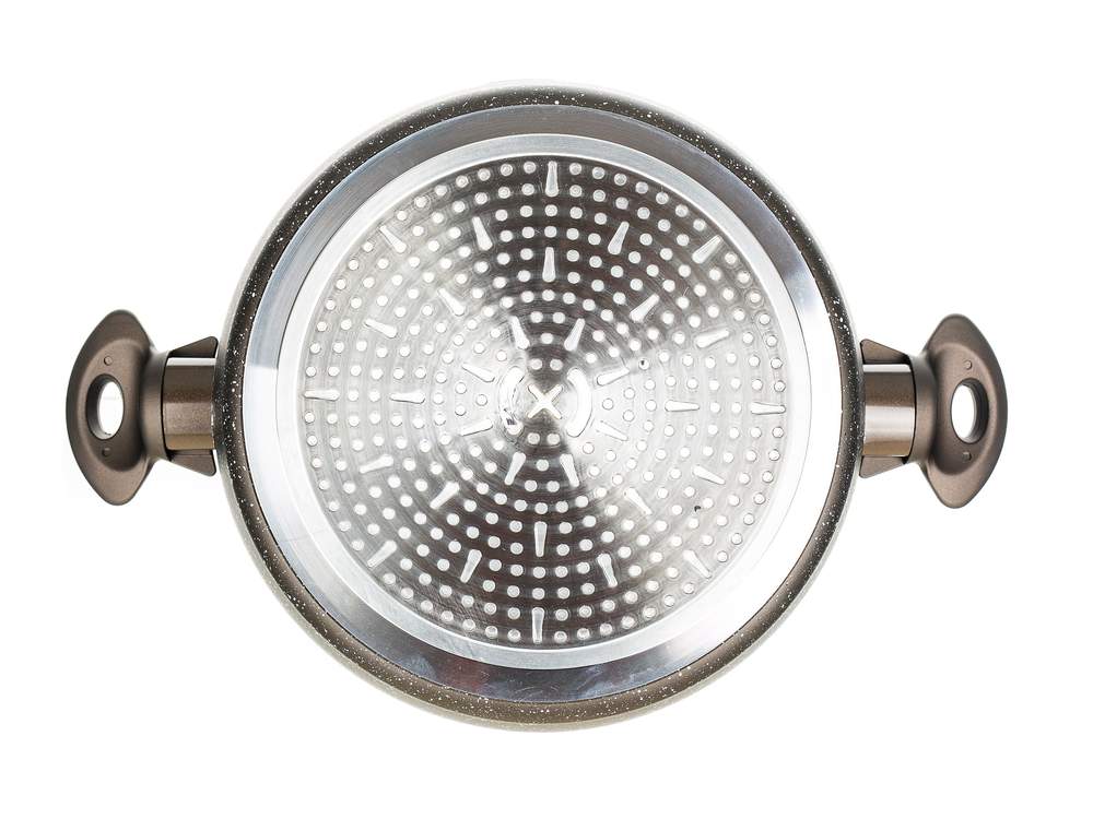 BANQUET Kastrol s nepřilnavým povrchem PREMIUM Dark Brown 24 x 10,5 cm, s poklicí