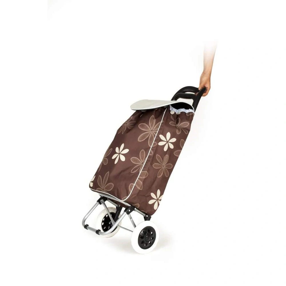 BRILANZ Taška nákupní na kolečkách CARRIE 95 x 36 x 30 cm, hnědý květ