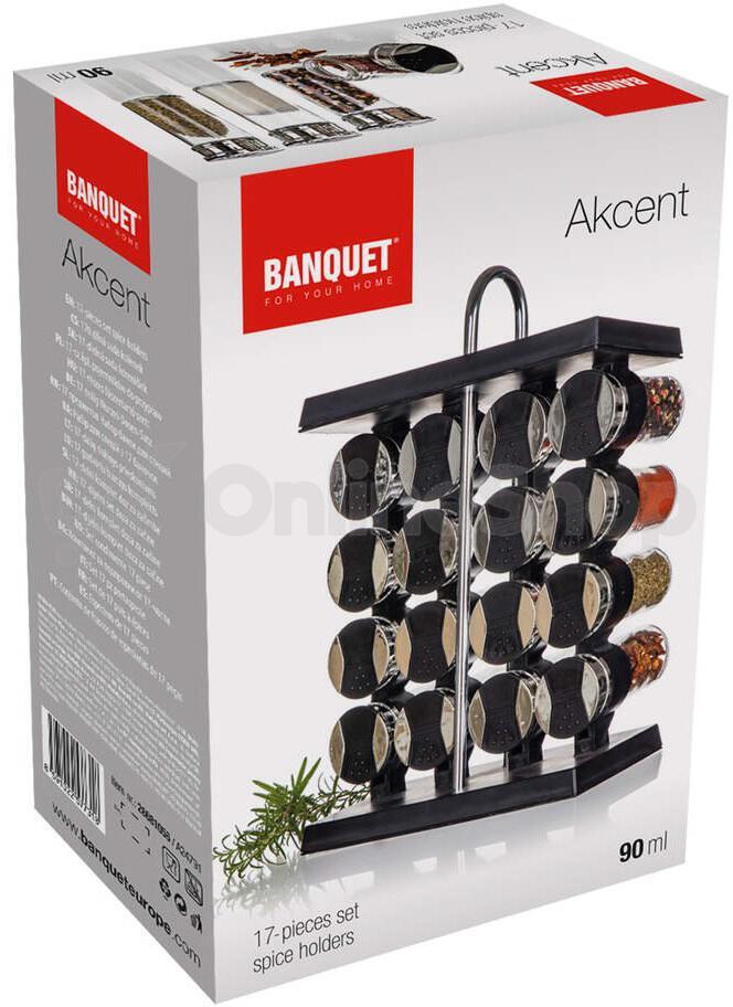 BANQUET Sada kořenek Akcent black 17-dílná