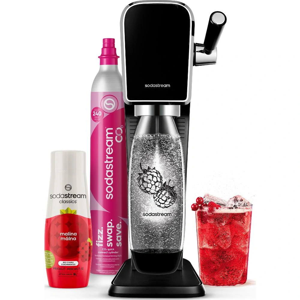 Výrobník sody SODASTREAM ART Black Malina Zero Mpack