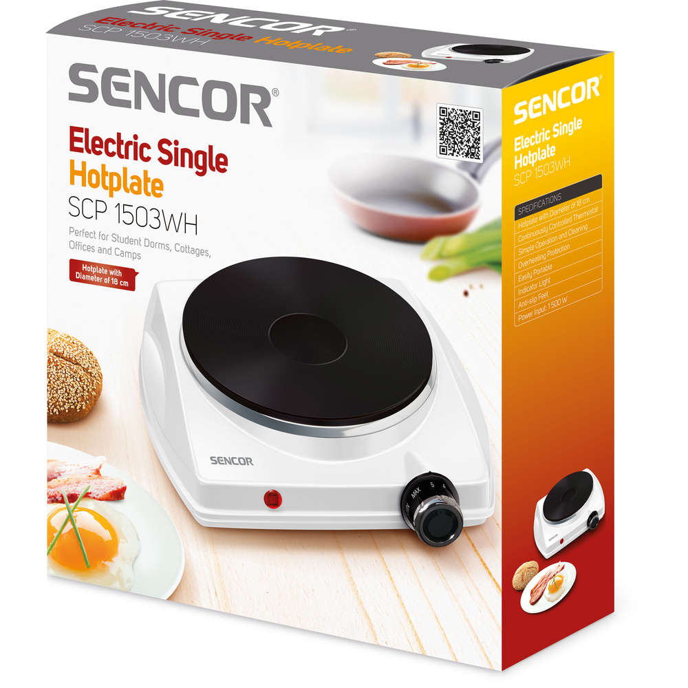 SENCOR SCP 1503WH-EUE4 elektrický jednoplotýnkový vařič