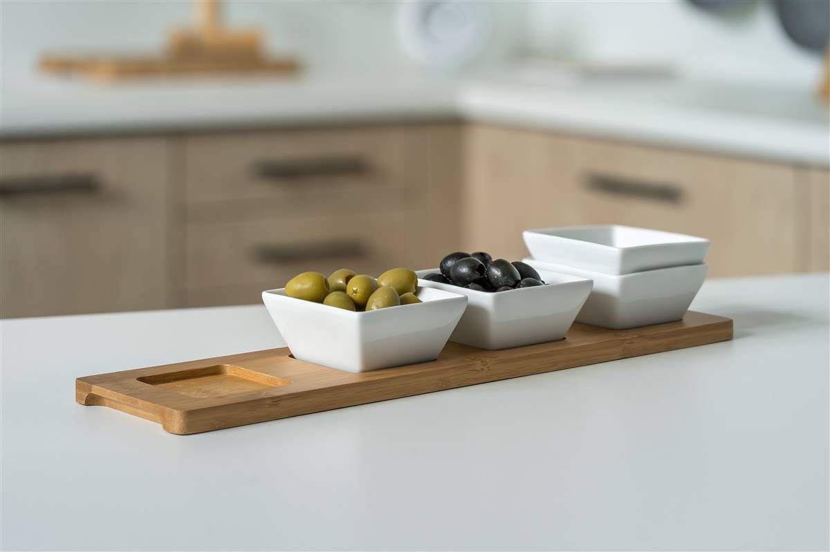 BANQUET Sada servírovací BRILLANTE Bamboo 40 x 9,5 cm, 5 dílů