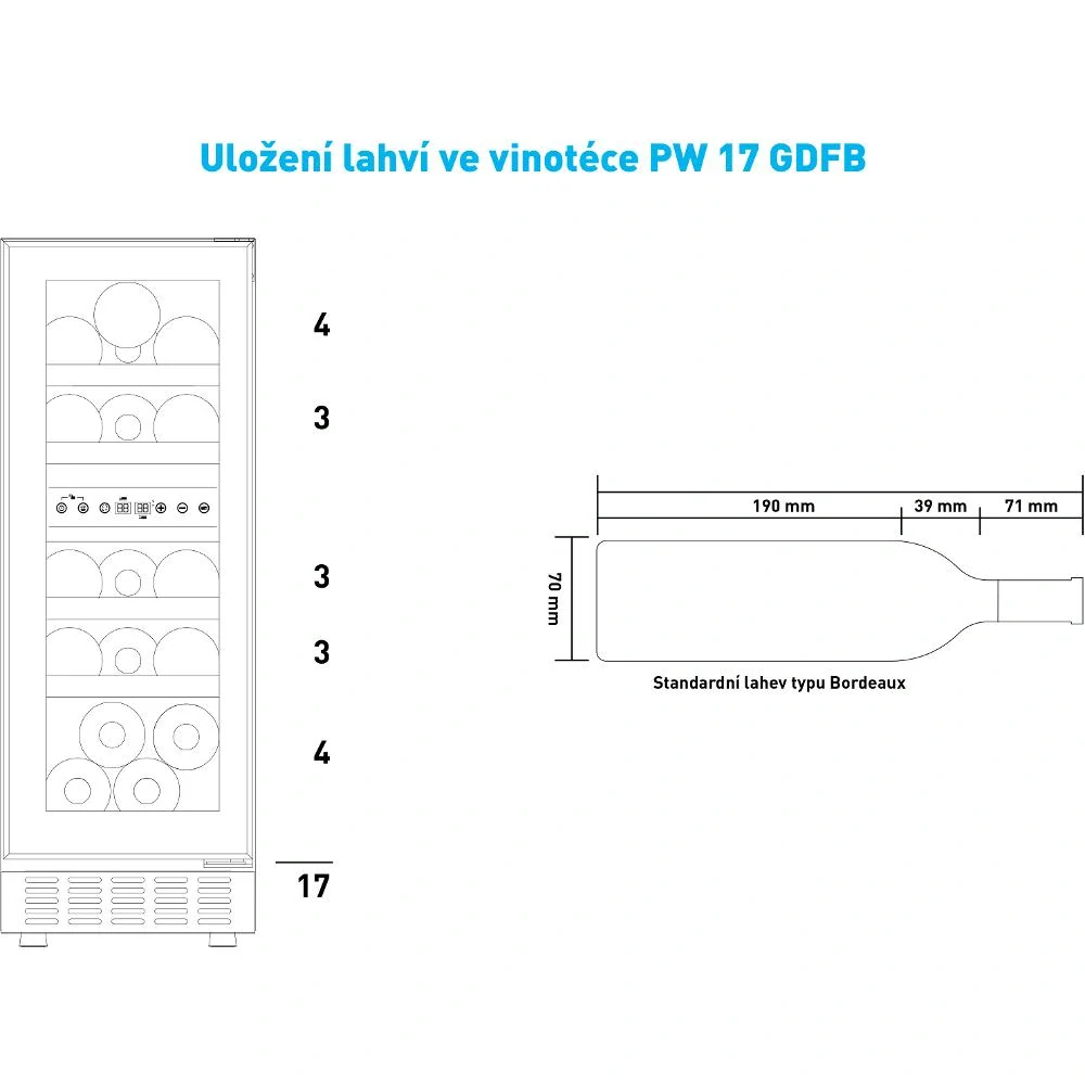 Vinotéka vestavná PHILCO PW 17 GDFB