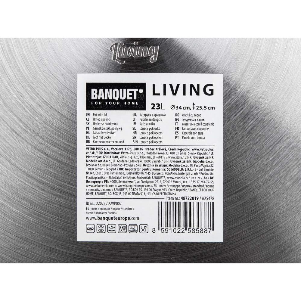 BANQUET Hrnec nerezový LIVING 23 l