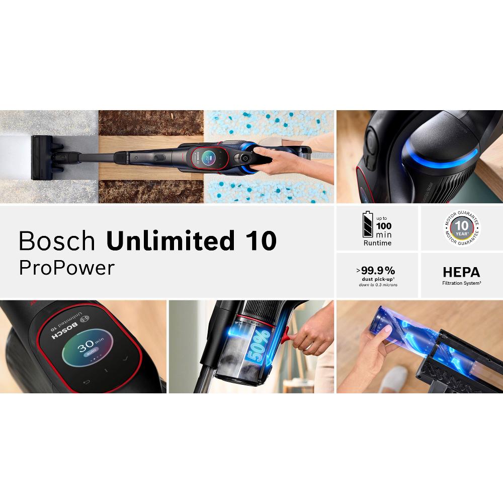 Tyčový vysavač 2v1 BOSCH BCS1051POW UNLIMITED 10