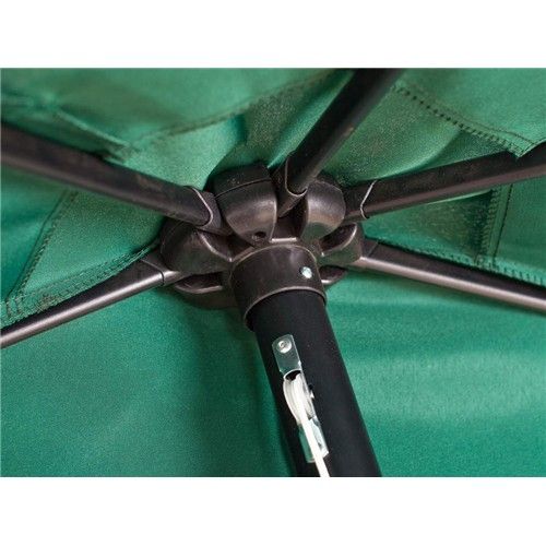 HAPPY GREEN Slunečník půlkruhový 270 x 135 cm, tmavě zelený