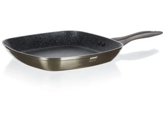 BANQUET Pánev steaková s nepřilnavým povrchem METALLIC PLATINUM 28 x 28 cm