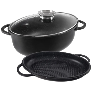 Pekáč GRANDE Aroma s poklopem oboustranný 43x30 cm